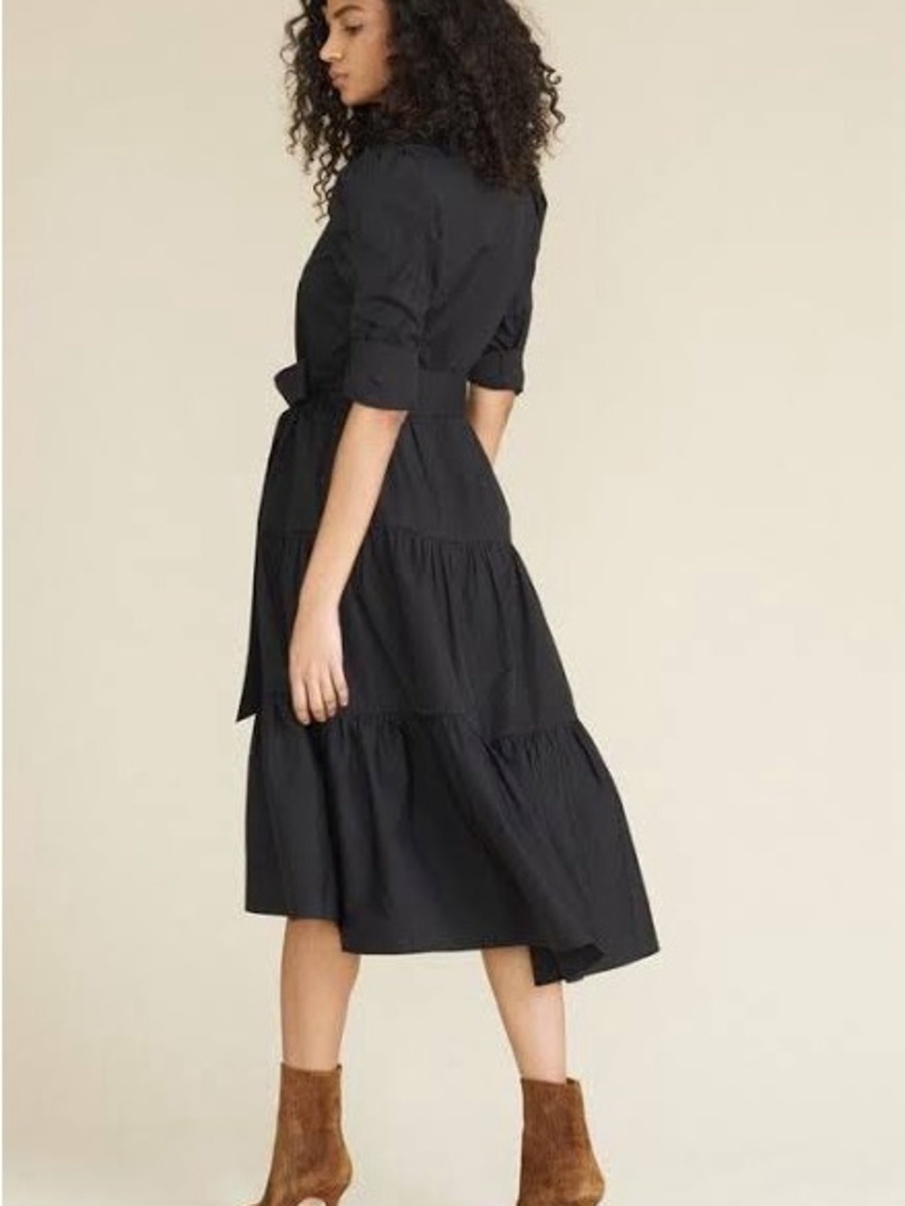 VERONICA BEARD
Zeila Belted Gathered Stretch-cotton Poplin Midi Dress - Picture 2 of 7